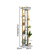 ZOCWJK Indoor Plant Stand Plant Stands Indoor Outdoor Flower Pot Holder Plant Pot Stand for Balcony Corridor Garden Terrace Multifunctional,Gold-69cm