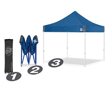 E-Z UP Eclipse Instant Shelter Canopy, 10' x 10', White Steel Frame and Professional Grade Royal Blue Top