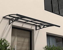 Palram - Canopia Amsterdam 2230 7' x 5' Door/Window Awning, Gray/Clear
