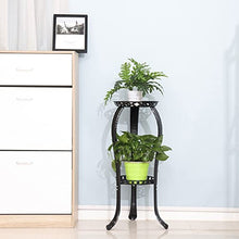 iumLeap Plant Stand 2 Tiers Flower Rack Garden Metal Plant Stand Holder Flower Pot Rack Display Shelf Indoor Outdoor Home Decoration