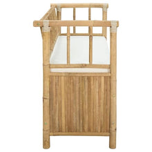 HKQWPBF Bamboo Garden Storage Bench 43.3 x 18.5 x 31.5 in Natural