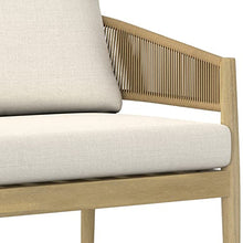 SIMPLIHOME Bayshore Contemporary 4 Piece Outdoor Conversation Set Natural