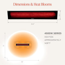 Bromic Platinum Smart Heat 4500W Electric Patio Heater - Radiant Infrared, 220V-240V, Black Finish - BH3622000