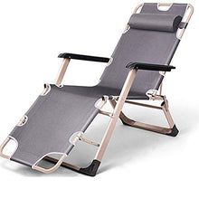 Deck Chair, Sun Lounger Premium Padded Zero Gravity Chair - Heavy Duty Outdoor Foldable & Reclining Sun Lounger with Head Pillow - Steel Frame for Patio, Conservatory or Deck Chair (B)