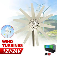 AISINILALAO 4600W 24V Wind Turbine Generator Kit – 10-Blade Residential Windmill with MPPT Charge Controller – Perfect for Off-Grid Living, Barn, Well Pump, Or Farm Use,24v