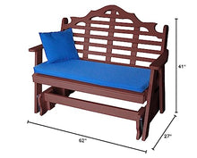 A & L Furniture Co. Marlboro Recycled Plastic 5ft Glider Chair Al Tudor Brown