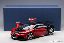 AUTOart Bugatti Chiron 1/12 Model Car Italian Red Nocturne Black