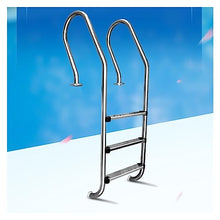 Swimming Pool Ladder, 3-Step Stainless Steel Swim Step Ladder, Non-Slip Pool Pedals Entry and Exit System, 330Lbs Load (Silver Tube Wall 1.5mm)