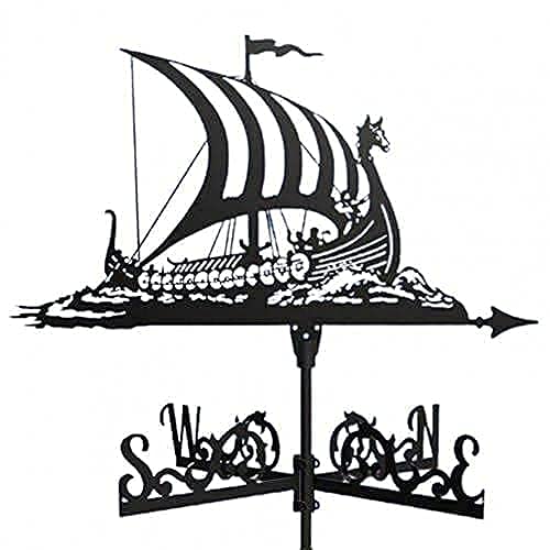Weather Vane Weather Vane Mount Architectural Style Steel Durable Ship Plane Animal Pattern Outdoor Weathervane Wind Direction (Color : 1) (3)