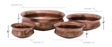 Deco 79 31311 Metal Planter (Set of 4), 22",18",14",11", Copper