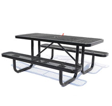 LifeYard Heavy Duty 6' Rectangular Picnic Table, Expanded Metal, Black (72" Long)