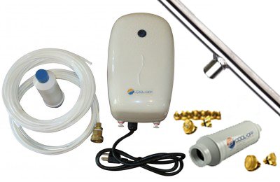 Cool-Off Mid Pressure Misting System Kit (Stainless Steel), Includes Mid Pressure Water Pump with 20 Nozzles and Nylon tubing, Connects to Any Outdoor Fan, Cooling Mister System for Lawn Patio Garden