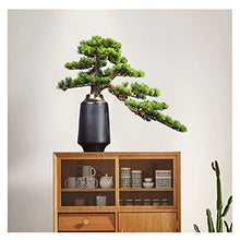 Fake Plants 23 Inch Tall Artificial Pine Bonsai Ornament, Simulation Welcoming Pine, Faux Tree for in The Wine Cabinet and Tea Room（with Cleaning Brush） Bonsai Tree