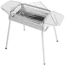 Barbecue Charcoal Grill Stainless Steel Folding Portable BBQ Tool Kits for Outdoor Cooking Camping Hiking Picnics(A)