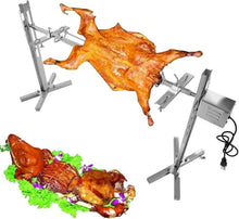 Psmpeng Automatic BBQ Rotisserie Grill Kit Electric Spit Rod, 15W Motor Kit Portable Outdoor Camping Rotisserie Spit Roaster Rod