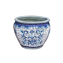 ZOCWJK Large Flower Pots Characteristic Mexico Ceramics Outdoor Plant Pot Creative Color Process Pattern Ceramic Bonsai Pot Villa for Villa Corridor Aisle Colorful Planter,51 * 39cm