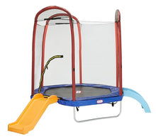 Little Tikes Climb 'n Slide 7ft Trampoline with Slide & Climbing Steps Multicolor
