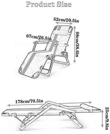 Folding lounge chair Heavy Duty Garden Furniture Sets Sun Lounger，Camping Garden Chairs Folding Sun Lounge Chair Recliner Chair for Garden, Balcony, Deck