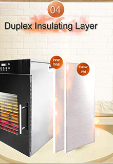 Kolice Commercial High Capacity 32-Tier Dried Fruit Machine Stainless Steel