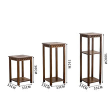 YYBOES Plant Pedestal Stand Plant Stand Living Room Flower Stand Balcony Flower Pot Stand Indoor Living Room Fish Tank Stand Bamboo Potted Plant Base Pedestal Stands for Display