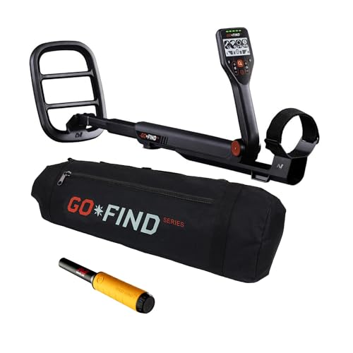 Minelab GO-FIND 44 Lightweight and Compact Metal Detector Bundle (Black)