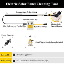 DHXIAMZ Cleaning Brush Electric Window Cleaning Pole Cleaner Kit, Extendable Outdoor Cleaning Tools Photovoltaic & Solar Panels, Pool Cleaning Brush,5.5M / 18Ft