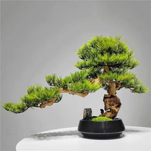 YXIANG56Q Fake Plants Faux Pine Plant with Ceramic Pot, Realistic Wood, Fake Potted for Office Home Decor Bonsai Tree