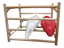 Log Kayak Rack 12-Kayak or Multiple Canoe and Kayak Storage Rack Canyon Brown