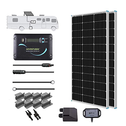Renogy 200W 12V N-Type RV Solar Panel Kit with Adventurer 30A Controller