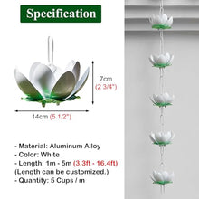 OGMOYT Decorative Rain Chain for Gutter Drainage, Adjustable Length for Easy Installation and Water Flow Control
