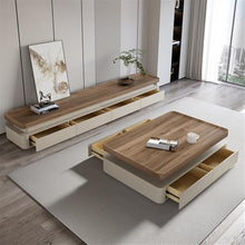 DINBOZ26X Living Room Table Creamy Minimalist Coffee Table, Floor-Standing Design for Living Room, Small Space Furniture for Modern Home Outdoor Side Table(150cm)