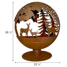 Esschert Design FF1011 Wildlife Fire Sphere, Rust Metal Finish - Large