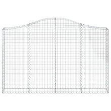 Arched Gabion Baskets 2 pcs 78.7"x11.8"x47.2"/55.1" Galvanized Iron White Black Other