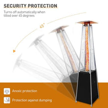 48,000 BTU Outdoor Patio Heater – 360° All-Round Heat, Triple Safety Protection, Detachable Wheels & Protective Cover | Propane Pyramid Heater for Commercial/Residential Patio, Garden, Poolside