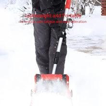 HYUIO Foldable Snow Shovel Blower, Electric Snow Removal Thrower with Retractable Pole, Easy Snow Clearing, Snow Thrower for Driveway Winter Snow Removal(Two Battery)