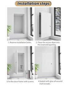 Jievmrs 24x30 28x28 24x36 24x48 24x60 Large Access Door, Aluminum Access Panel Door for Outdoor Kitchen/Attic, Drywall Plumbing Inspection Hatch Panel(White,60x150cm(24x60in))