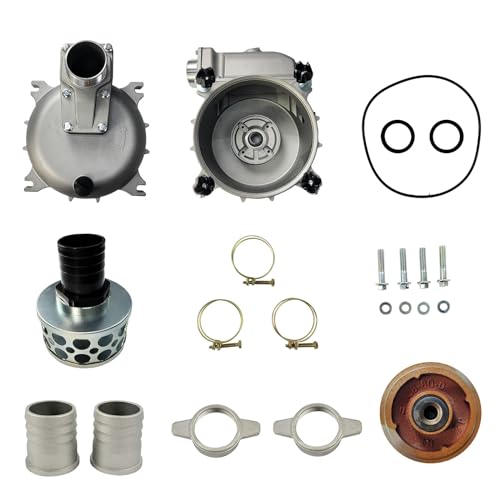 Heavy Duty Water Pump Body Replaces Predator 3” in. 301cc 56718 Gas Engine Full-Trash Pump 23000 GPH Replaces Honda 3" Inch 270cc Construction Full Trash Pump WT30XK4A with NPT Inlet Outlet Threads