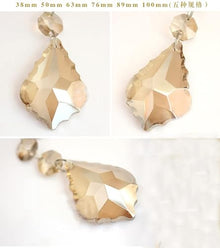 Price 100pcs 76mm Nice Champagne Crystal Maple Leaf Shape Diy Hanging Chandelier Pendants,Crystal Suncatcher Prisms