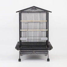 QTBH Flight Cage Large Roof Parrot Cage Black Phoenix Myna Breeding Cage Bird Cage Large Size for Flock of Birds, Canary Parakeets Bird Cage (Color : Black)