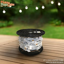 Holiday Bright Lights 330ft White SPT-2 Cord E26 Sockets No Drop 24" Spacing Indoor/Outdoor Patio Lighting