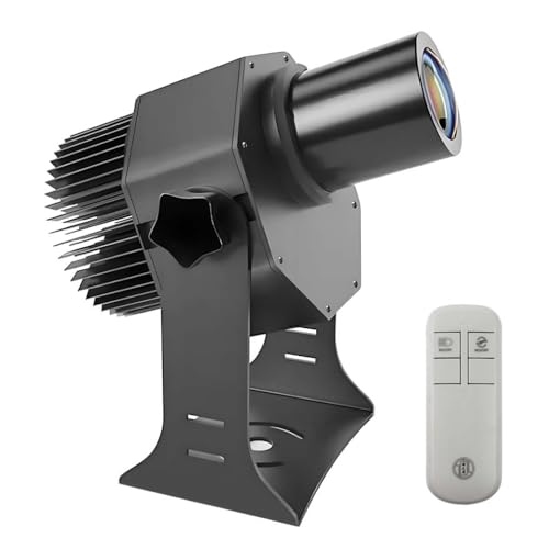 AUCD Free Custom 37mm/1.46" GOBO Card + 100W LED HD Zoom Remote Control Rotation Advertising Logo Projector Lights IP66 Waterproof Outdoor Sign AD Lighting