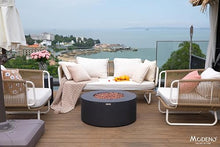 AMS Fireplace | Modeno | Venice | Firepit Table | Cover and Lava Rocks Included | (Fuel: Natural Gas - Black)