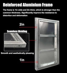 Blazea Tile Hidden Inspection Access Door, Magnetic Access Panel Push to Open, 12x24 16x16 16x22 24x24 24x36 in Aluminum Frame Wall Hatch Cover for Plumbing(34x48in)