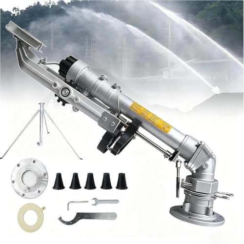 XUXIAO Farm Irrigation Sprinkler, 360° Automatic Rotating Water Cannon for Farms Withstand