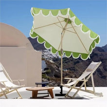 IRTGFHJE Patio Umbrella Scalloped Fringe Patio Umbrella