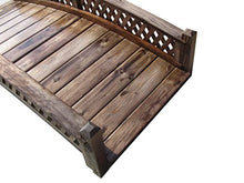 SamsGazebos Butterfly Garden Bridge with Diamond Lattice Railings 6 ft Light Brown