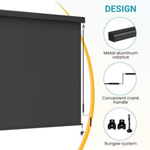 10'W x 8'H Integrated Roller Shades, Patio Sun Shade for Privacy Protection