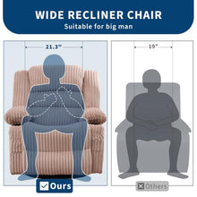 GarveeLife Swivel Rocker Recliner Chair for Adults Manual Nursery Recliner