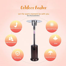 Patio Heater Outdoor Heaters for Home Powerful Fast Heating Safe Low Energy Radiator Dumping Protection Energy Efficient with Wheels – Black (natural Gas) 220 cm (86 inches) (220 cm (86 in) Black