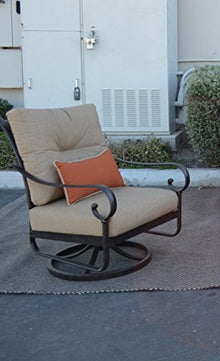 Patio Land Santa Anita Outdoor Patio 5pc Seating Group Dark Bronze